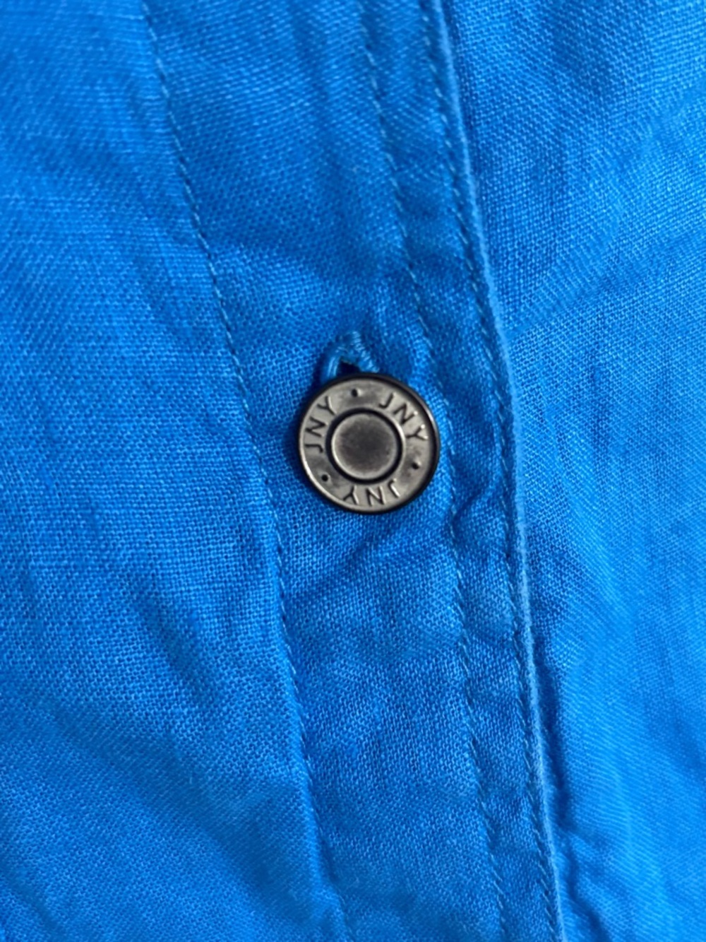 Jones New York Bright Blue Linen Jacket - Picture 3 of 4